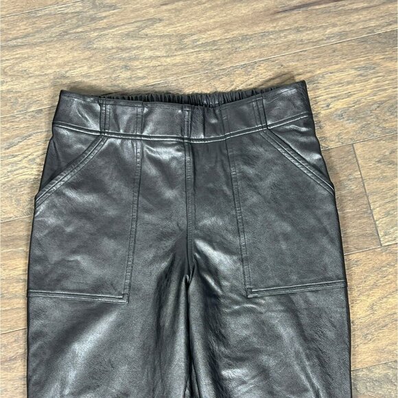 SPANX Faux Leather Jogger Black Sz M NWOT - Picture 2 of 6
